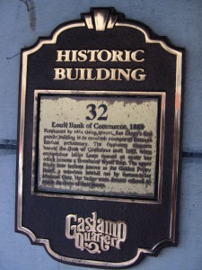 geo SD gaslamp plaque louis bank