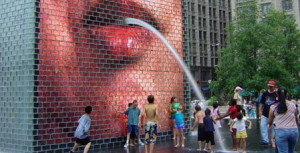 Millennium park crown fountain